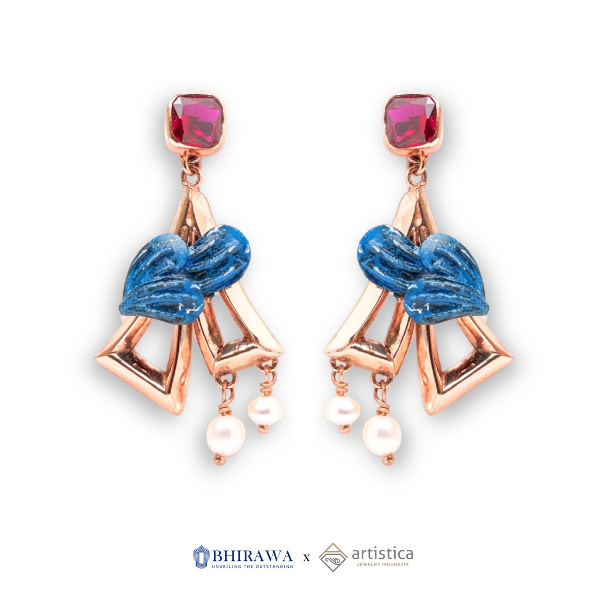 Puspavarna Earring 01 — Handcrafted 925 Sterling Silver Jewelry by Artistica
