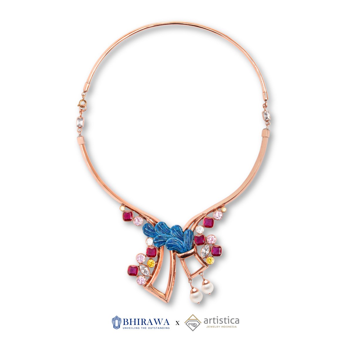 Puspavarna Necklace 01 — Handcrafted 925 Sterling Silver Necklace — Artistica Jewelry Surabaya