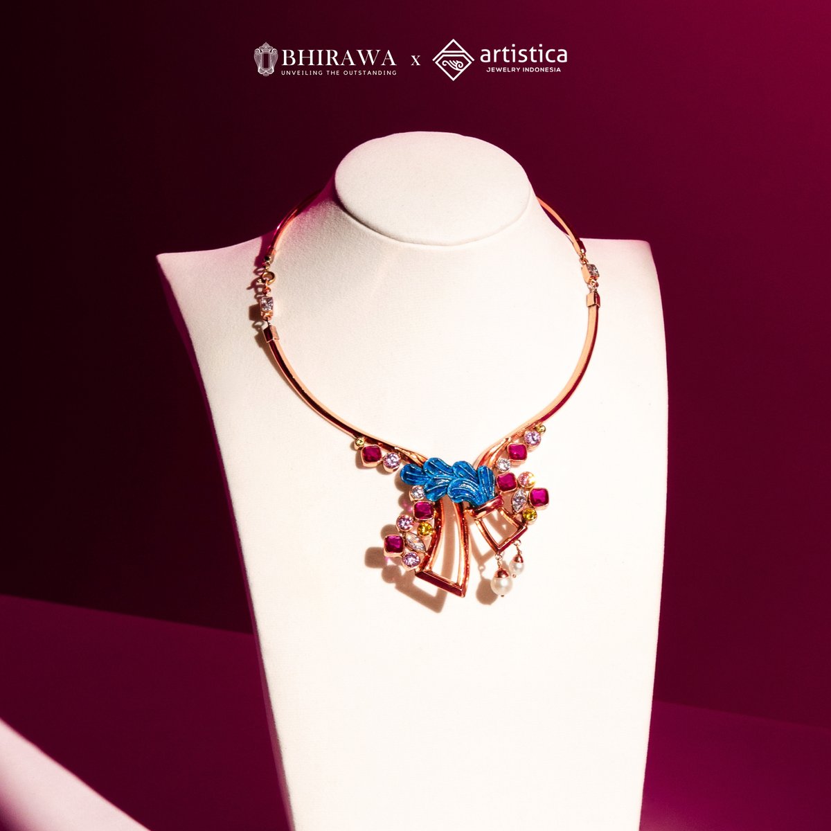 Puspavarna Necklace 02 — Handcrafted 925 Sterling Silver Necklace — Artistica Jewelry Surabaya