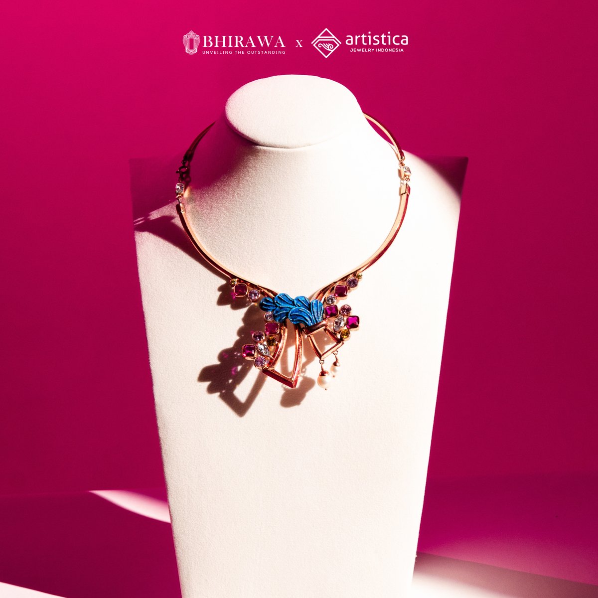Puspavarna Necklace 03 — Handcrafted 925 Sterling Silver Necklace — Artistica Jewelry Surabaya