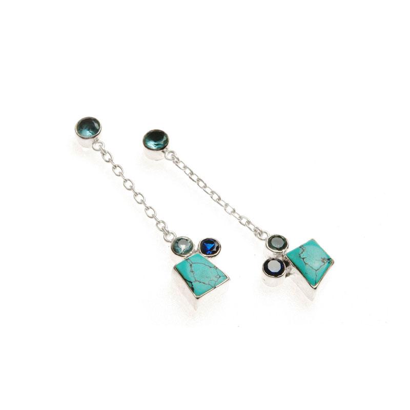 Blue Crystal 1000-0370 — Handcrafted 925 Sterling Silver Jewelry by Artistica
