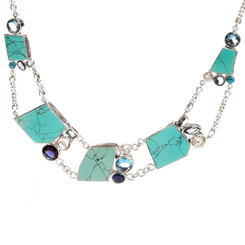 Blue Crystal 2000-0524 — Handcrafted 925 Sterling Silver Jewelry by Artistica