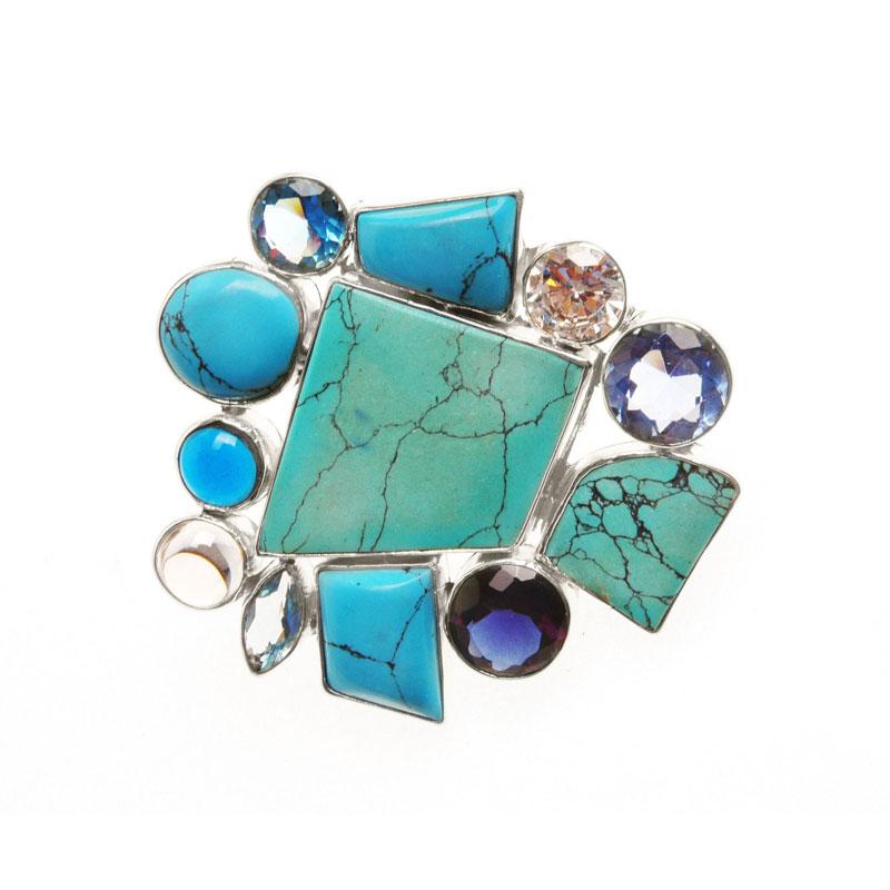 Blue Crystal 7000-0074 — Handcrafted 925 Sterling Silver Jewelry by Artistica