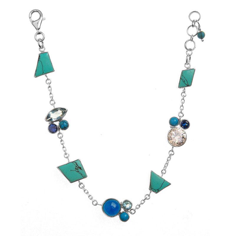 Blue Crystal 3000-0164 — Handcrafted 925 Sterling Silver Jewelry by Artistica