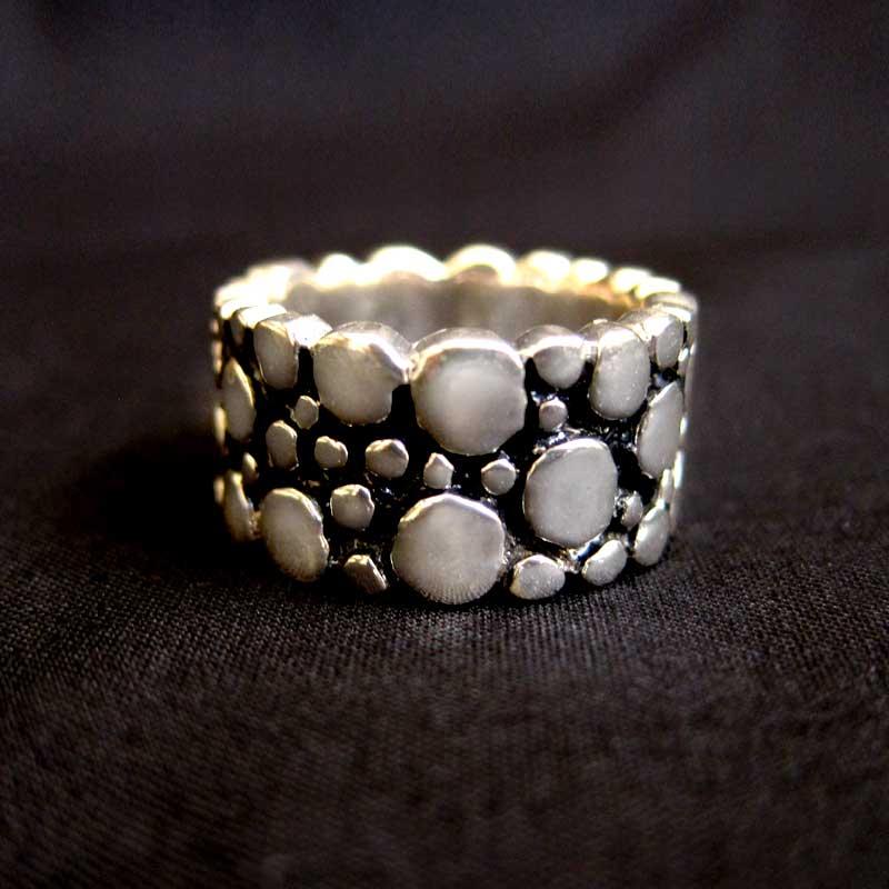 Artistic Silver Granule Ring 02 — Handcrafted 925 Sterling Silver Jewelry by Artistica