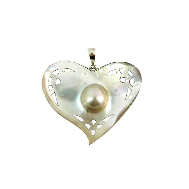 Carving Shell And Pearl B — Handcrafted 925 Sterling Silver Silver — Artistica Jewelry Surabaya