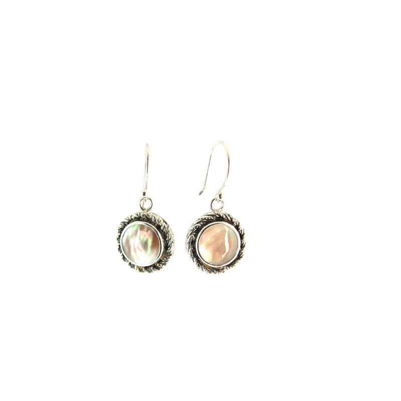 Carving Shell And Pearl Brown — Handcrafted 925 Sterling Silver Silver — Artistica Jewelry Surabaya